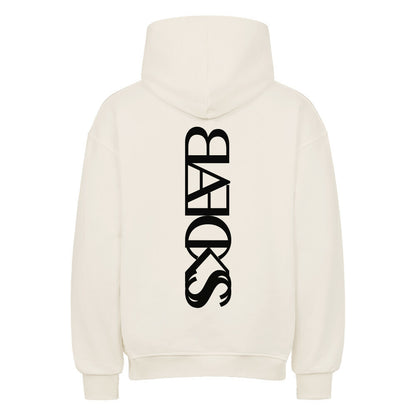 Blaeckss Oversized Hoodie mit großem Rückenprint, 380 GSM Premium-Stoff, moderne Streetwear-Passform mit Drop Shoulders und Kapuze ohne Kordel.